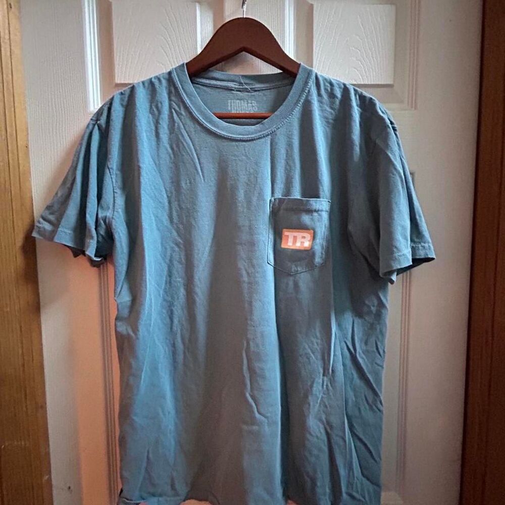 Unbranded Men's Blue and Grey T-shirt
